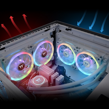 Thermaltake SWAFAN 12 RGB - Premium Edition - case fan - 120 mm - white (pack of 3) - 3