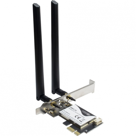 Inter-Tech DMG-35 - Network adapter - PCIe low profile - 802.11ac, Bluetooth 5.0, 802.11ax (Wi-Fi 6) - 0