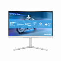 Philips Evnia 5000 27M2C5501 - LED monitor - gaming - curved - 27" - 2560 x 1440 QHD @ 180 Hz - Fast VA - 5000:1 - HDR10 - 0.5 ms - 2xHDMI, DisplayPort - white