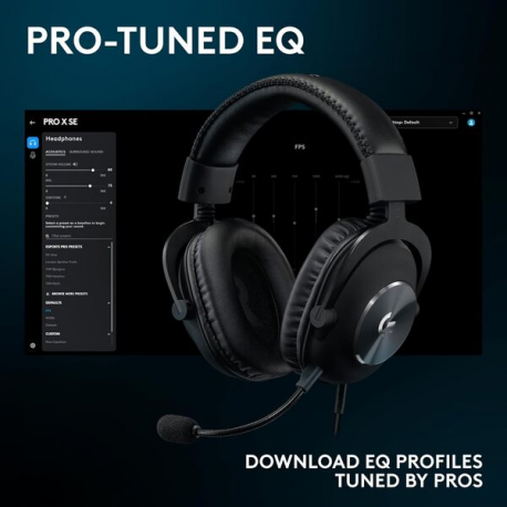 Logitech G Pro X SE - Headset - full size - wired - 3.5 mm jack, USB - 6