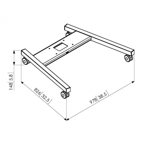 Vogel's PFT 8520 - Mounting component (cart base) - for flat panel - black - 1