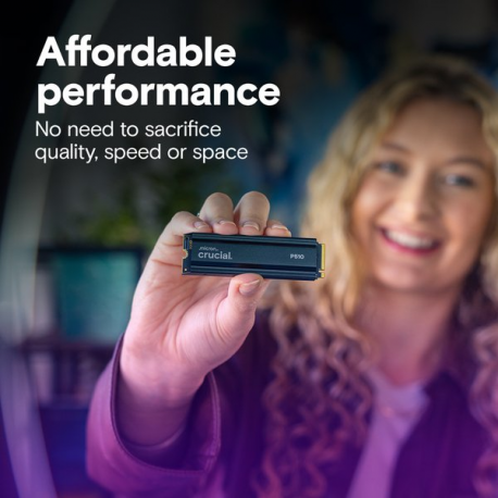Crucial P510 - SSD - 1 TB - internal - M.2 2280 - PCI Express 5.0 x4 (NVMe) - integrated heatsink - 2