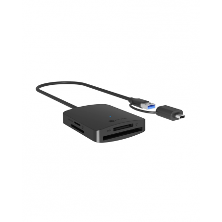 ICY BOX IB-CR302-CU3 - Card reader (SDHC, SDXC, SD, microSDHC, microSDXC, microSD, CF, MS, MS Duo, MS PRO, MS PRO Duo) - USB 3.2 Gen 1  /  USB-C - 0