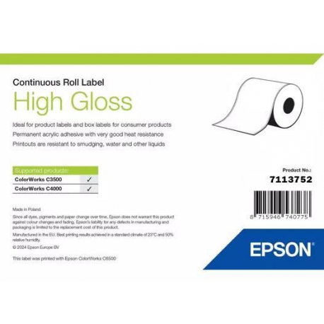 Epson - High-glossy - Roll (5.1 cm x 33 m) 1 roll(s) continuous labels - 0