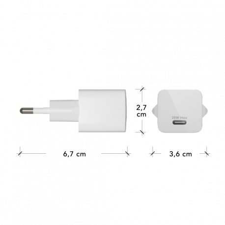 dbramante1928 re-charge - Power adapter - 25 Watt - PD (24 pin USB-C) - white - Europe - 4
