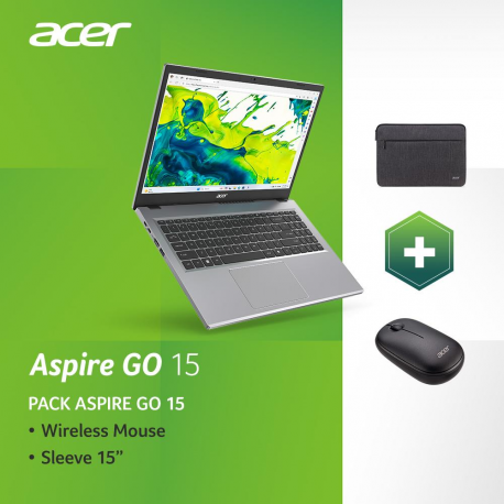 Acer Aspire Go 15 AG15-42P - AMD Ryzen 7 - 5825U / up to 4.5 GHz - Win 11 Home - Radeon Graphics - 16 GB RAM - 512 GB SSD NVMe, QLC - 15.6" TN 1920 x 1080 (Full HD) - Gigabit Ethernet - Wi-Fi 6 - pure silver - kbd: Russian - 0