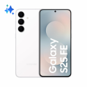 Samsung Galaxy S25 FE - 5G smartphone - dual-SIM - RAM 8 GB / Internal Memory 128 GB - OLED display - 6.7" - 2340 x 1080 pixels (120 Hz) - 3x rear cameras 50 MP, 12 MP, 8 MP - front camera 12 MP - white