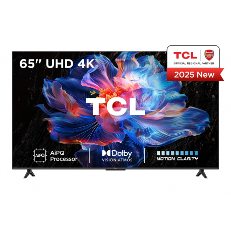 TCL 65V6C - 65" Diagonal Class (64.5" viewable) - V6C Series LED-backlit LCD TV - Smart TV - Google TV - 4K UHD (2160p) 3840 x 2160 - HDR - brushed metal - 0