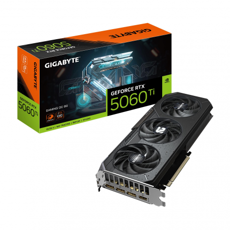 Gigabyte GeForce RTX 5060 Ti GAMING OC 8G - OC Edition - graphics card - GeForce RTX 5060 Ti - 8 GB GDDR7 - PCI Express 5.0 - 3 x DisplayPort, HDMI - 0