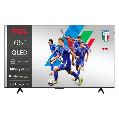 TCL 65T69C - 65" Diagonal Class (64.5" viewable) LED-backlit LCD TV - QLED - Smart TV - Google TV - 4K UHD (2160p) 3840 x 2160 - HDR - Quantum Dot - brushed metal - 0