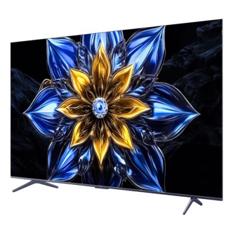 TCL 55T8C - 55" Diagonal Class (54.5" viewable) - T8C Series LED-backlit LCD TV - QLED - Smart TV - Google TV - 4K UHD (2160p) 3840 x 2160 - HDR - Quantum Dot - brushed metal - 0