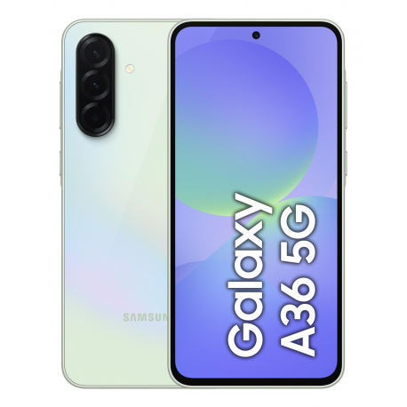 Samsung Galaxy A36 - 5G smartphone - dual-SIM - RAM 8 GB  /  Internal Memory 256 GB - OLED display - 6.7" - 2340 x 1080 pixels (120 Hz) - 3x rear cameras 50 MP, 8 MP, 5 MP - front camera 12 MP - awesome lime - 0