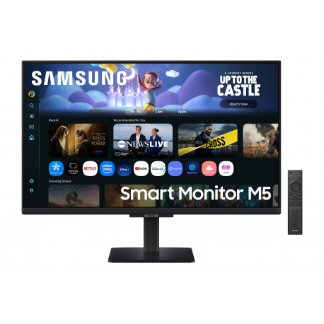 Samsung S27FM500EU - M50F Series - LED monitor - Smart - 27" - 1920 x 1080 Full HD (1080p) @ 60 Hz - IPS - 250 cd/m² - 1000:1 - HDR10 - 5 ms - 2xHDMI - speakers - black - 0