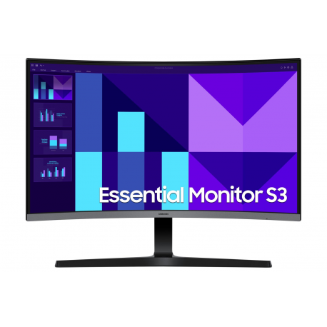 Samsung Essential S3 S27D390GAU - S39GD Series - LED monitor - curved - 27" - 1920 x 1080 Full HD (1080p) @ 100 Hz - VA - 250 cd/m² - 4000:1 - 4 ms - HDMI, VGA - black - 0