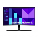 Samsung Essential S3 S27D390GAU - S39GD Series - LED monitor - curved - 27" - 1920 x 1080 Full HD (1080p) @ 100 Hz - VA - 250 cd/m² - 4000:1 - 4 ms - HDMI, VGA - black