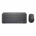 Logitech MX Keys Mini Combo for Business - Keyboard and mouse set - backlit - wireless - 2.4 GHz, Bluetooth LE - QWERTZ - German - graphite