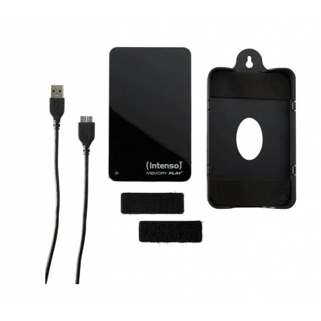 Intenso MEMORY PLAY - Hard drive - 2 TB - external (portable) - 2.5" - USB 3.0 - 5400 rpm - buffer: 8 MB - black - 0