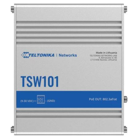 Switch|TELTONIKA|TSW101|5xRJ45|PoE ports 4|60 Watts|TSW101 - 0