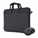 Trust Bologna - Notebook carrying case - 16" - black - with wireless mouse