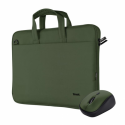 Trust Bologna - Notebook carrying case - 16" - green - with wireless mouse
