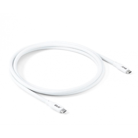 Club 3D - USB cable - 24 pin USB-C (M) to 24 pin USB-C (M) - USB4 - 48 V - 5 A - 2 m - white - 0