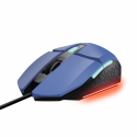 Trust GXT 109P Felox - Mouse - illuminated, gaming - 6 buttons - wired - USB - brilliant blue
