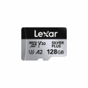 Lexar Professional SILVER PLUS - Flash memory card - 128 GB - A2  /  Video Class V30  /  UHS-I U3 - microSDXC UHS-I