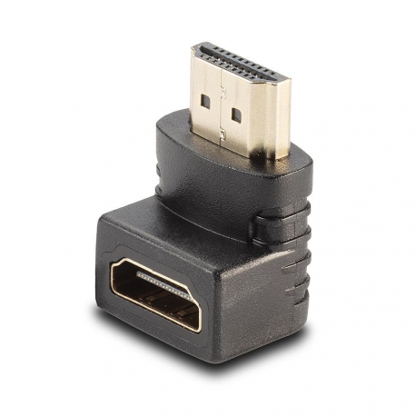 Lindy 90° Adapter - Down - HDMI right angle adapter - HDMI male to HDMI female - shielded - right-angled connector - 0