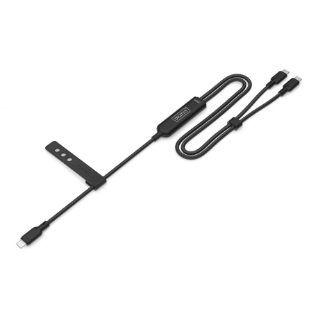 DIGITUS - USB cable - USB-C (M) to USB-C (M) - USB 2.0 - 48 V - 5 A - USB Power Delivery 3.1 (140W) - black - 0