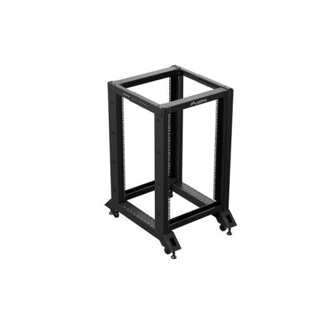 Lanberg - Rack open frame - 600x800 mm - RAL 9004 - 18U - 19" - 4