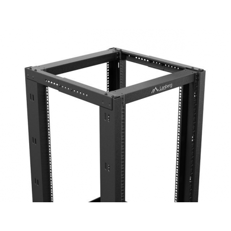 Lanberg - Rack open frame - 600x800 mm - RAL 9004 - 18U - 19" - 6