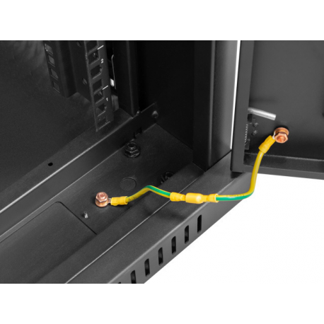 Lanberg V2 - Rack cabinet - flat pack, with mesh door, 600x800 - free-standing - black, RAL 9004 - 15U - 19" - 2