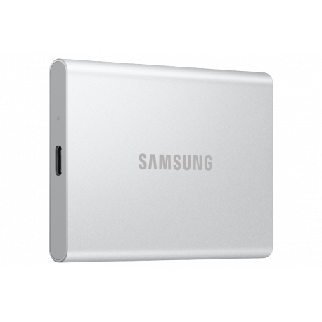 Samsung T7 Resurrected MU-PD1T0G - SSD - encrypted - 1 TB - external (portable) - USB 3.2 Gen 2 (USB-C connector) - 256-bit AES - silver - 1