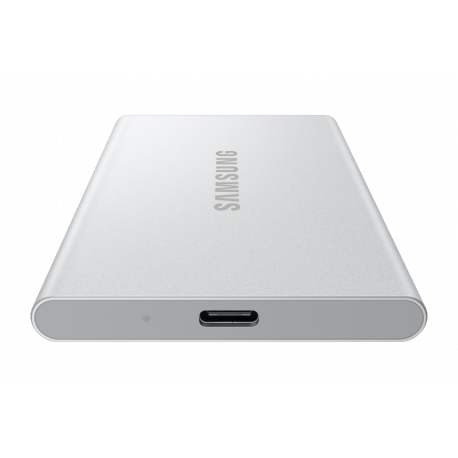 Samsung T7 Resurrected MU-PD1T0G - SSD - encrypted - 1 TB - external (portable) - USB 3.2 Gen 2 (USB-C connector) - 256-bit AES - silver - 6