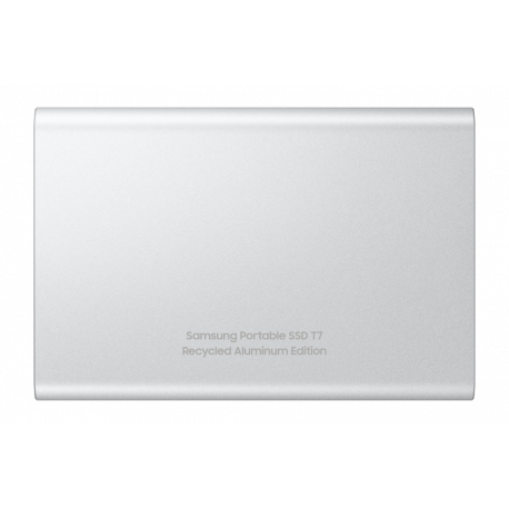 Samsung T7 Resurrected MU-PD2T0G - SSD - encrypted - 2 TB - external (portable) - USB 3.2 Gen 2 (USB-C connector) - 256-bit AES - silver - 3