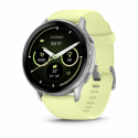 Garmin Venu 4 - 45 mm - silver - smart watch with band - silicone - citron - wrist size: 135-200 mm - display 1.4" - 8 GB - Bluetooth, ANT+, Wi-Fi - 38 g