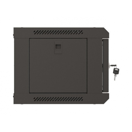 LANBERG rack cabinet 19inch 4u/540x350 wall-mount flat pack with glass door black - 3