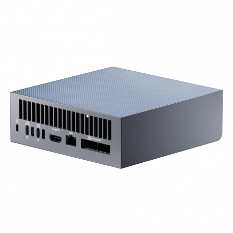 ASUS Ascent GX10 - Barebone - mini PC 1 x ARM9 v9.2-A - RAM 128 GB - SSD 1 TB - Blackwell Tensor Core - Gigabit Ethernet, 2.5 Gigabit Ethernet, 5 Gigabit Ethernet, 10 Gigabit Ethernet, Bluetooth 5.4, IEEE 802.11ax (Wi-Fi 6), IEEE 802.11be (Wi-Fi 7) - stellar grey - 3