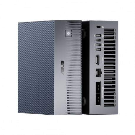 ASUS Ascent GX10 - Barebone - mini PC 1 x ARM9 v9.2-A - RAM 128 GB - SSD 1 TB - Blackwell Tensor Core - Gigabit Ethernet, 2.5 Gigabit Ethernet, 5 Gigabit Ethernet, 10 Gigabit Ethernet, Bluetooth 5.4, IEEE 802.11ax (Wi-Fi 6), IEEE 802.11be (Wi-Fi 7) - stellar grey - 11