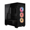 CORSAIR iCUE LINK 3500X LX-R RGB - Mid tower - extended ATX - windowed side panel (tempered glass) - no power supply (ATX) - black - USB / Audio
