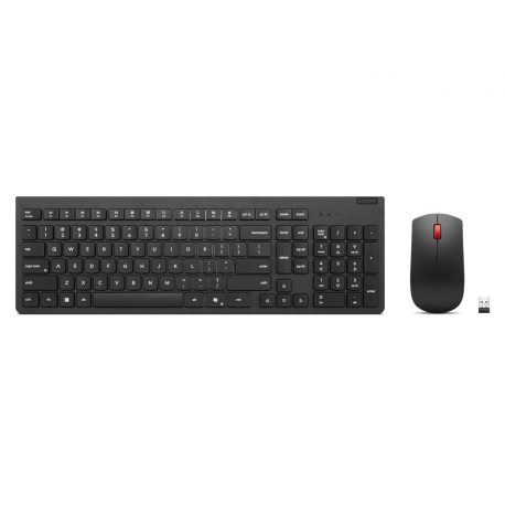 Lenovo Essential Wireless Combo Gen 2 - Keyboard and mouse set - wireless - 2.4 GHz - QWERTY - US / Europe - black - brown box - 0