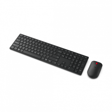 Lenovo Pro Combo 6000 - Keyboard and mouse set - wireless - 2.4 GHz, Bluetooth 5.3 - US with Euro symbol - eclipse black - brown box - 2