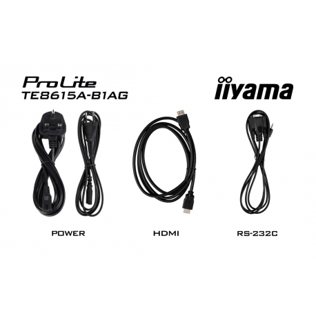 iiyama ProLite TE8615A-B1AG - 86" Diagonal Class (85.6" viewable) LED-backlit LCD display - interactive digital signage - with touchscreen (multi touch) / 8-microphone array / optional slot-in PC capability - 4K UHD (2160p) 3840 x 2160 - black (bezel), matte finish - with iiyama WiFi module (OWM002) - 19