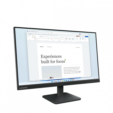 Lenovo L24-4e - LED monitor - 24" (23.8" viewable) - 1920 x 1080 Full HD (1080p) @ 100 Hz - IPS - 250 cd / m² - 1300:1 - 4 ms - HDMI, VGA - raven black - 1