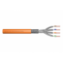 DIGITUS - Bulk cable - 250 m - 5 mm - SFTP, PiMF - CAT 7 - IEEE 802.3an / IEEE 802.5 - halogen-free, riser, solid, campus - orange, RAL 2000