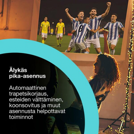 Epson EF-62N - 3LCD projector - portable - 700 lumens - 700 lumens (colour) - 16:9 - 802.11a/b/g/n wireless / LAN - metallic blue - 1