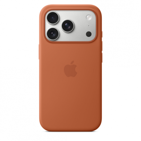 Apple - Back cover for mobile phone - MagSafe compatibility - silicone - terracotta - for iPhone 17 Pro - 1