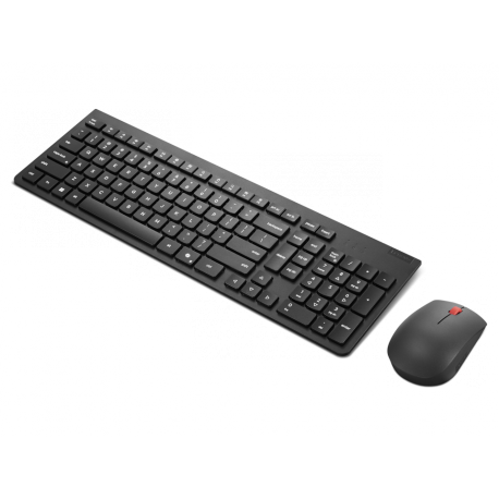 Lenovo Essential Wireless Combo Gen 2 - Keyboard and mouse set - wireless - 2.4 GHz - QWERTY - Norwegian - black - brown box - 1