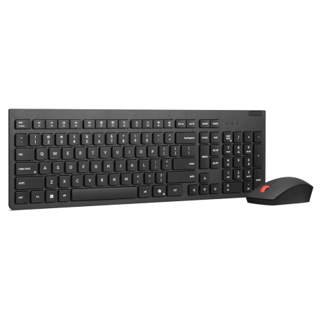 Lenovo Essential Wireless Combo Gen 2 - Keyboard and mouse set - wireless - 2.4 GHz - QWERTY - Norwegian - black - brown box - 2