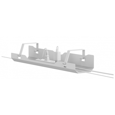 Neomounts - Cable management tray - screw-mounted, universal - under-desk mountable - white - 0